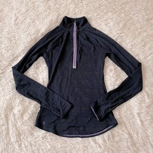 Athleta half zip running top, Navy, XXS